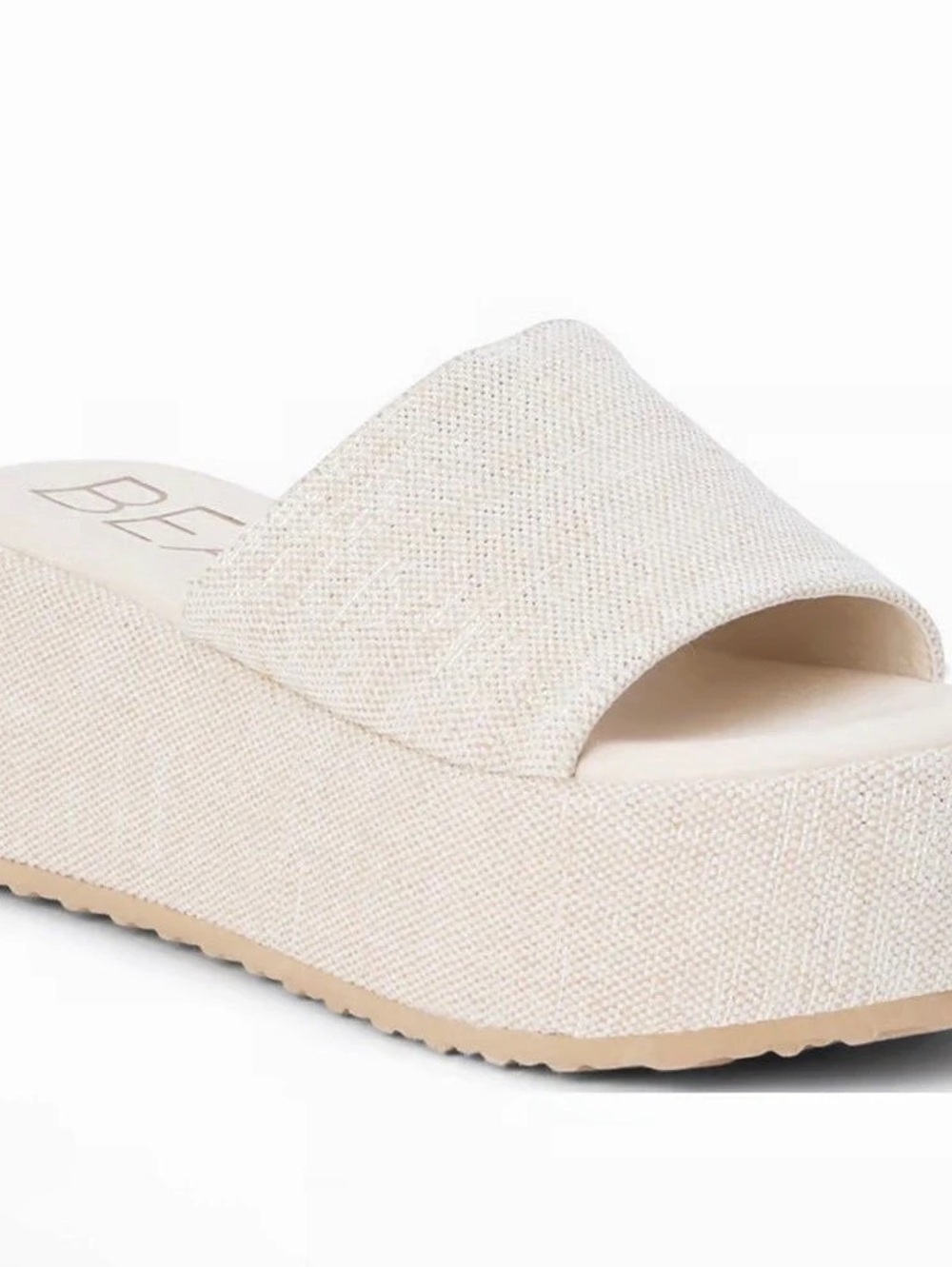Beach by Matisse Coconuts Pismo Platform Wedge Sandal, silver speckle, 7, new !